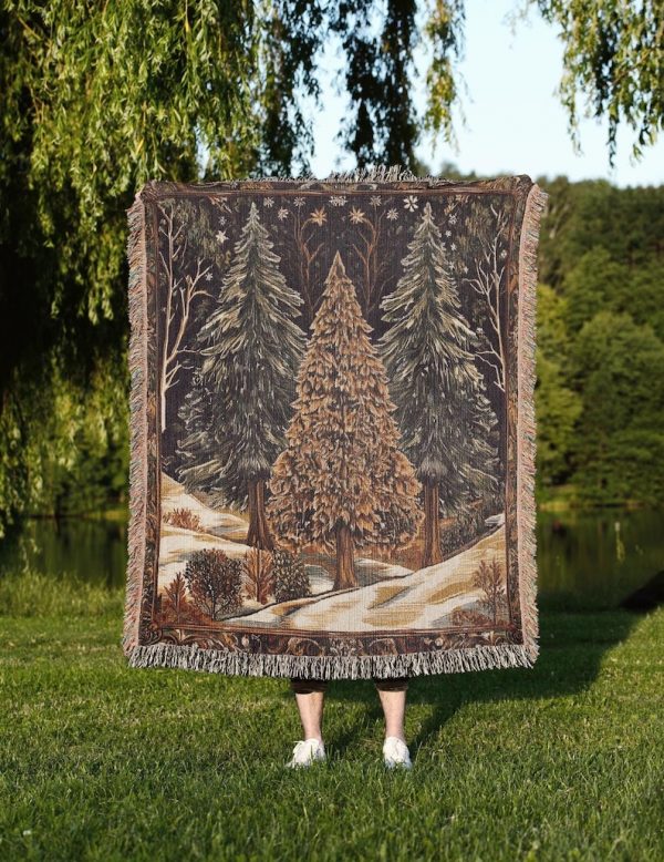 Winter Forest Tapestry Blanket
