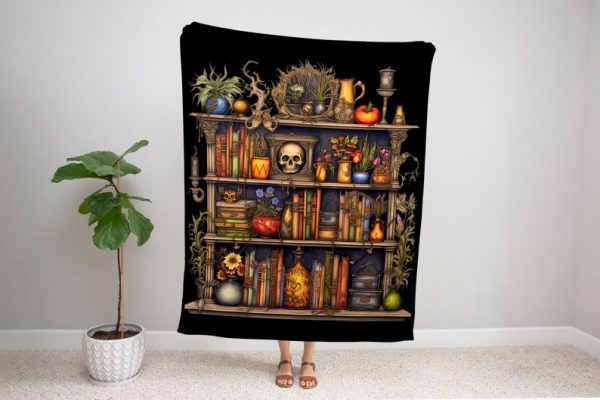 Witches Bookshelf Blanket