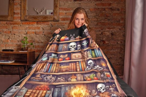 Witches Bookshelf Blanket