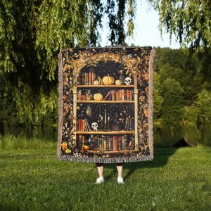 Witches Bookshelf Woven Blanket