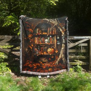 Witches Bookshelf Woven Blanket