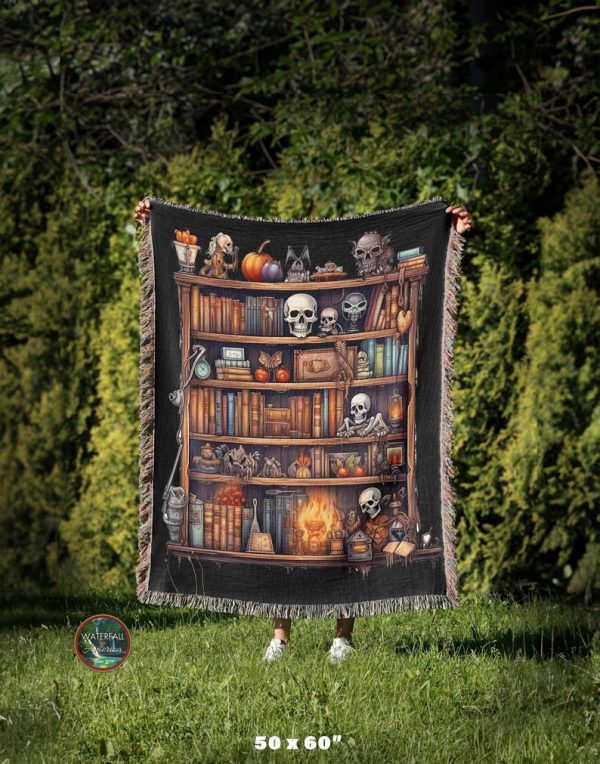 Witches Bookshelf Woven Blanket