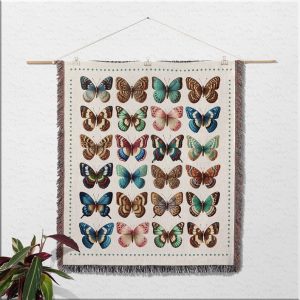 Woven Blanket For Butterfly Lovers